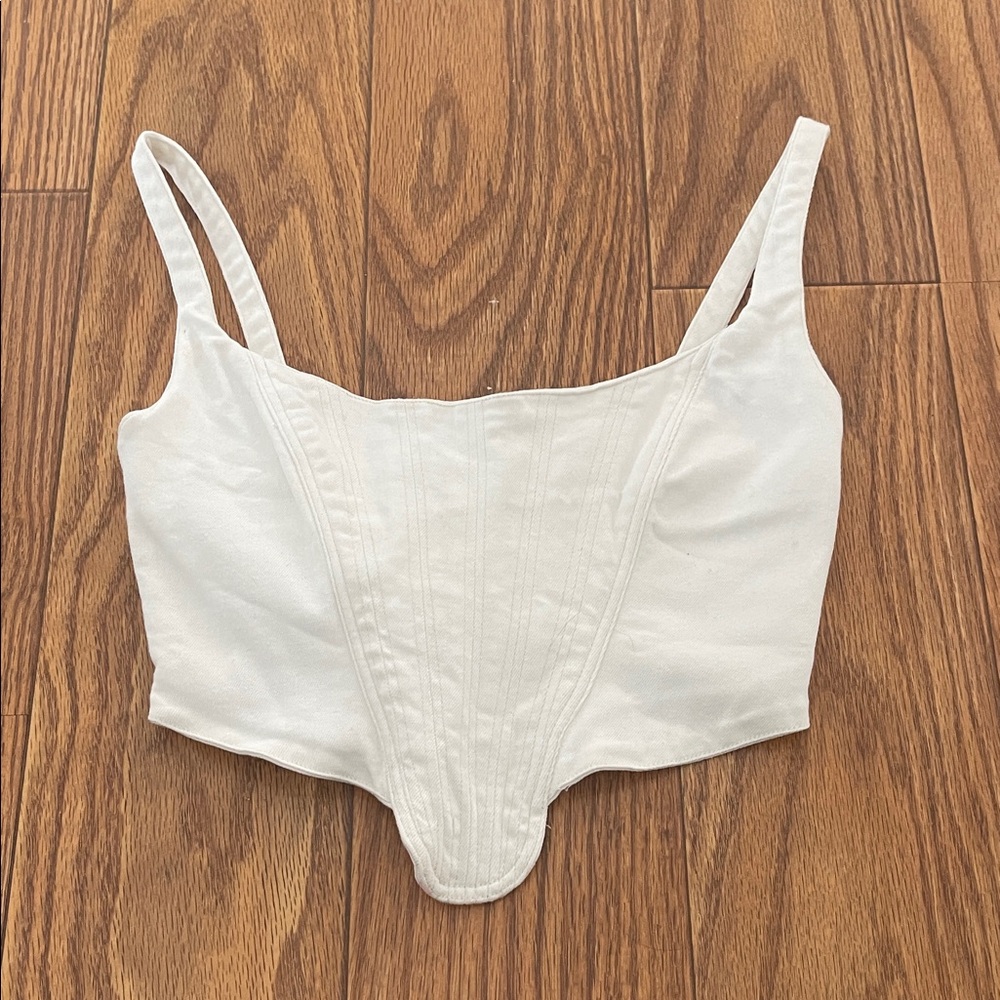 Zara White Corset Top
